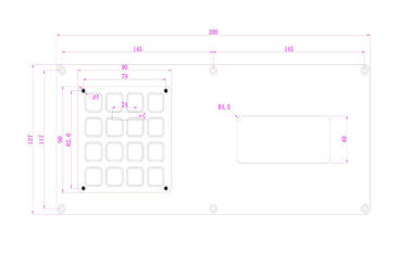 Customized Stainless Steel Keyboard For Hospital Equipment / Access Control