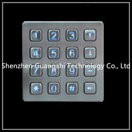 Backlight Type Metal Numeric Keypad , 4x4 Matrix Keyboard For Vending Machine