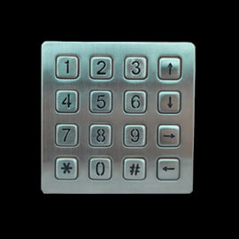 Backlight Type Metal Numeric Keypad , 4x4 Matrix Keyboard For Vending Machine