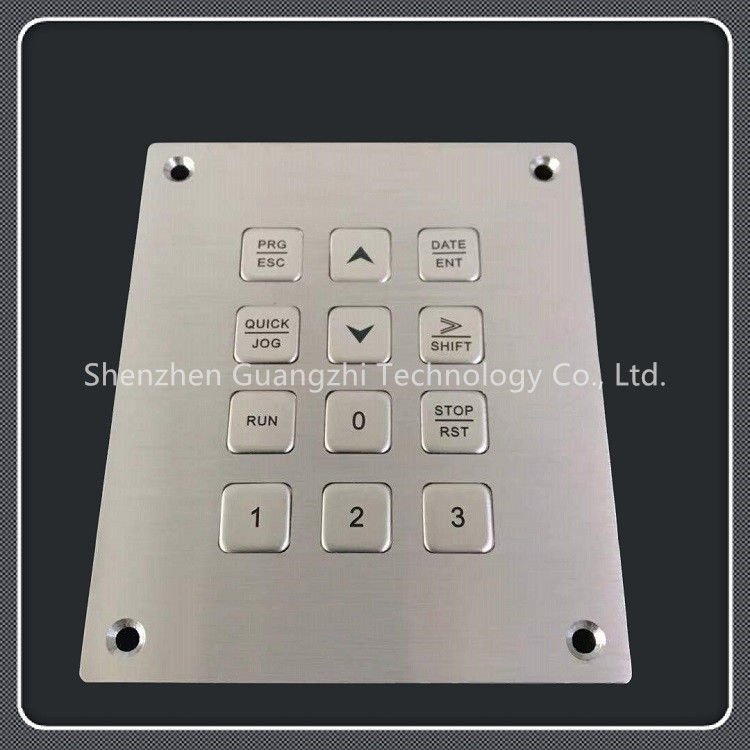 Custom 12 Key Keyboard , Metal Digital Access Control Keypad Water - Tight